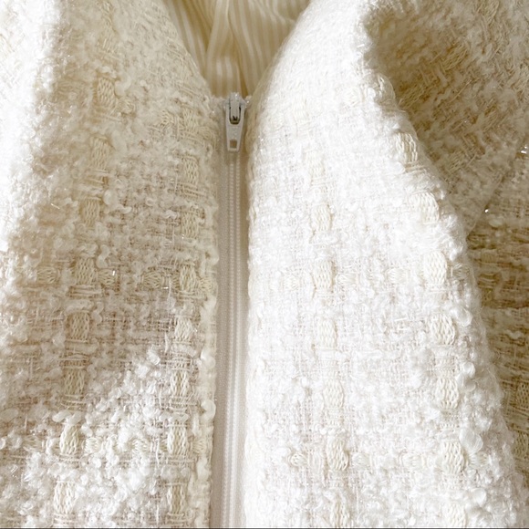 VERONICA BEARD Cutaway Dickey Tweed Jacket 10 Ivory NEW NWOT - Picture 11 of 11